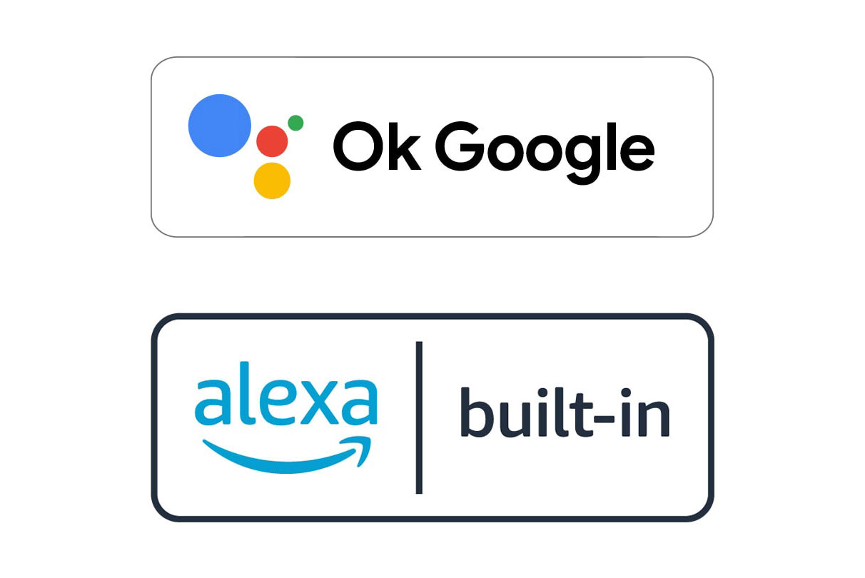 內建 OK Google 與 Alexa 標誌的影像