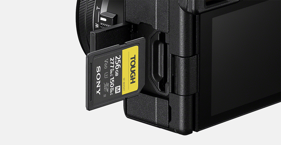 裝有 SD 記憶卡的卡槽圖