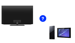 テレビとモバイル機器を接続して行いたいことをお選びください。