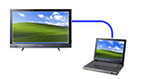 在電視上顯示電腦的畫面